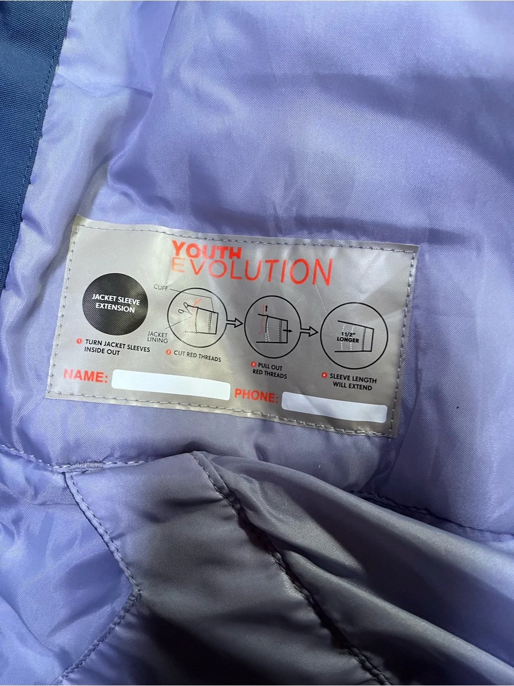 686 Youth Hooded Rain Jacket in Slate Blue & Mauve